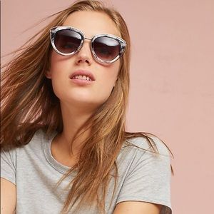Anthropologie Marbled Cat Eye Sunglasses